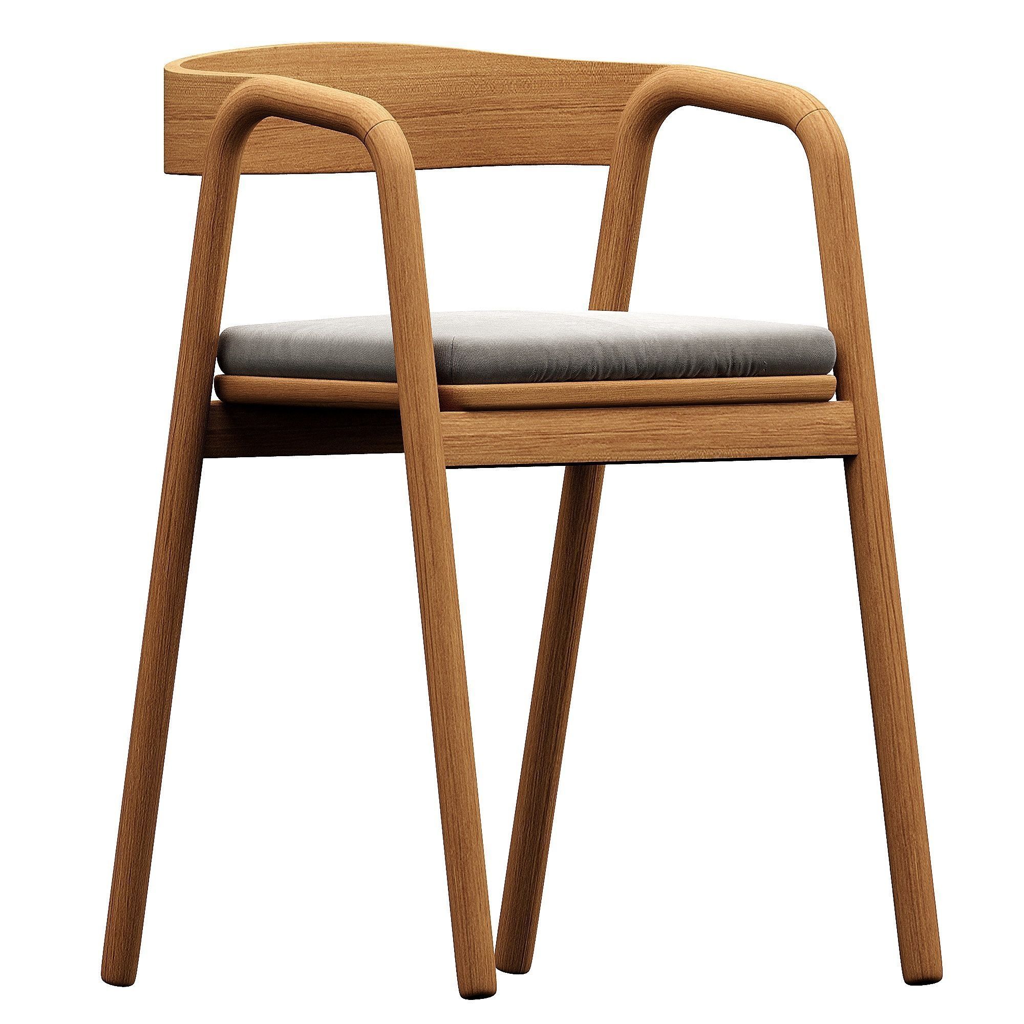 Tolv Inlay Upholstered Dining Armchair 3D model_3