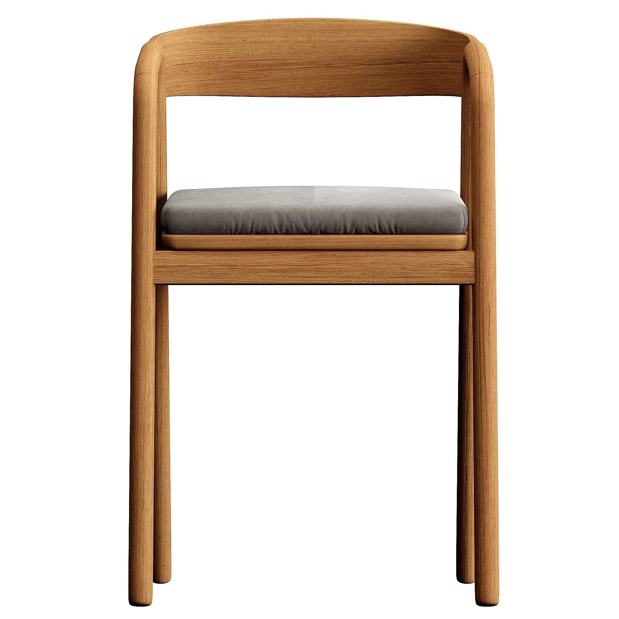 Tolv Inlay Upholstered Dining Armchair 3D model_2
