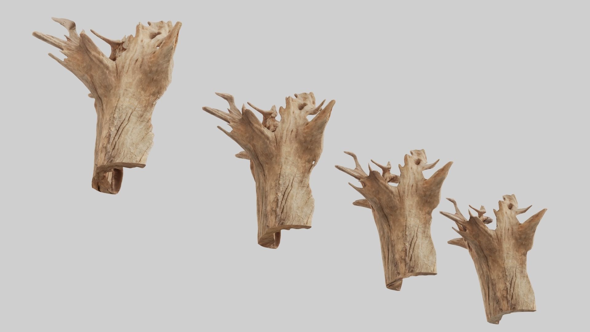 PSWooden001 scanned Wood chip Low-poly 3D model_7