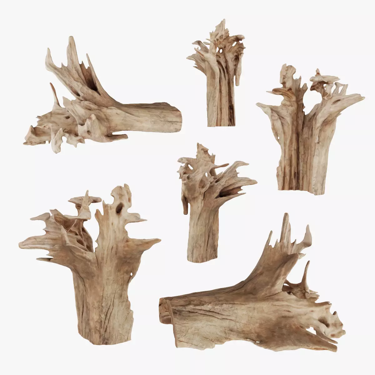 PSWooden001 scanned Wood chip Low-poly 3D model_0