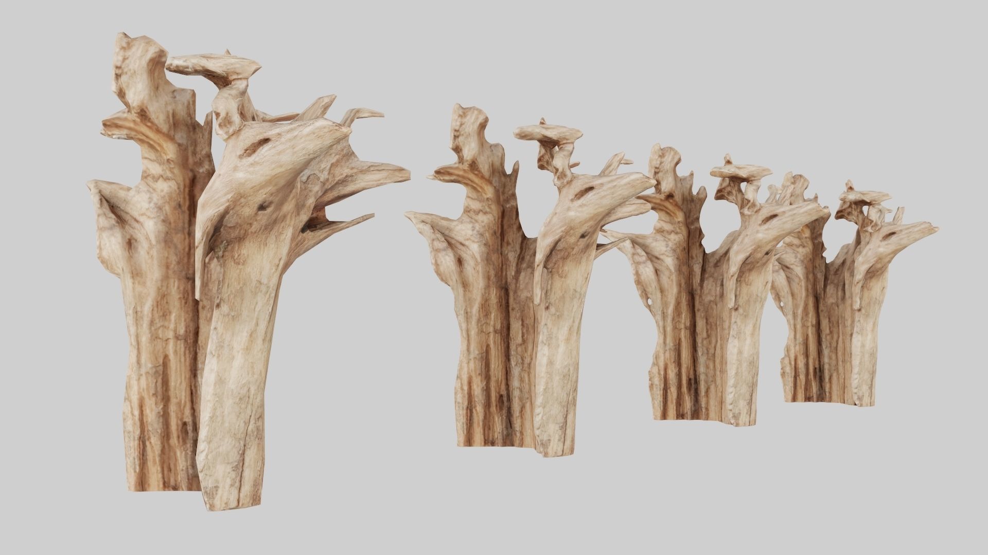 PSWooden001 scanned Wood chip Low-poly 3D model_4