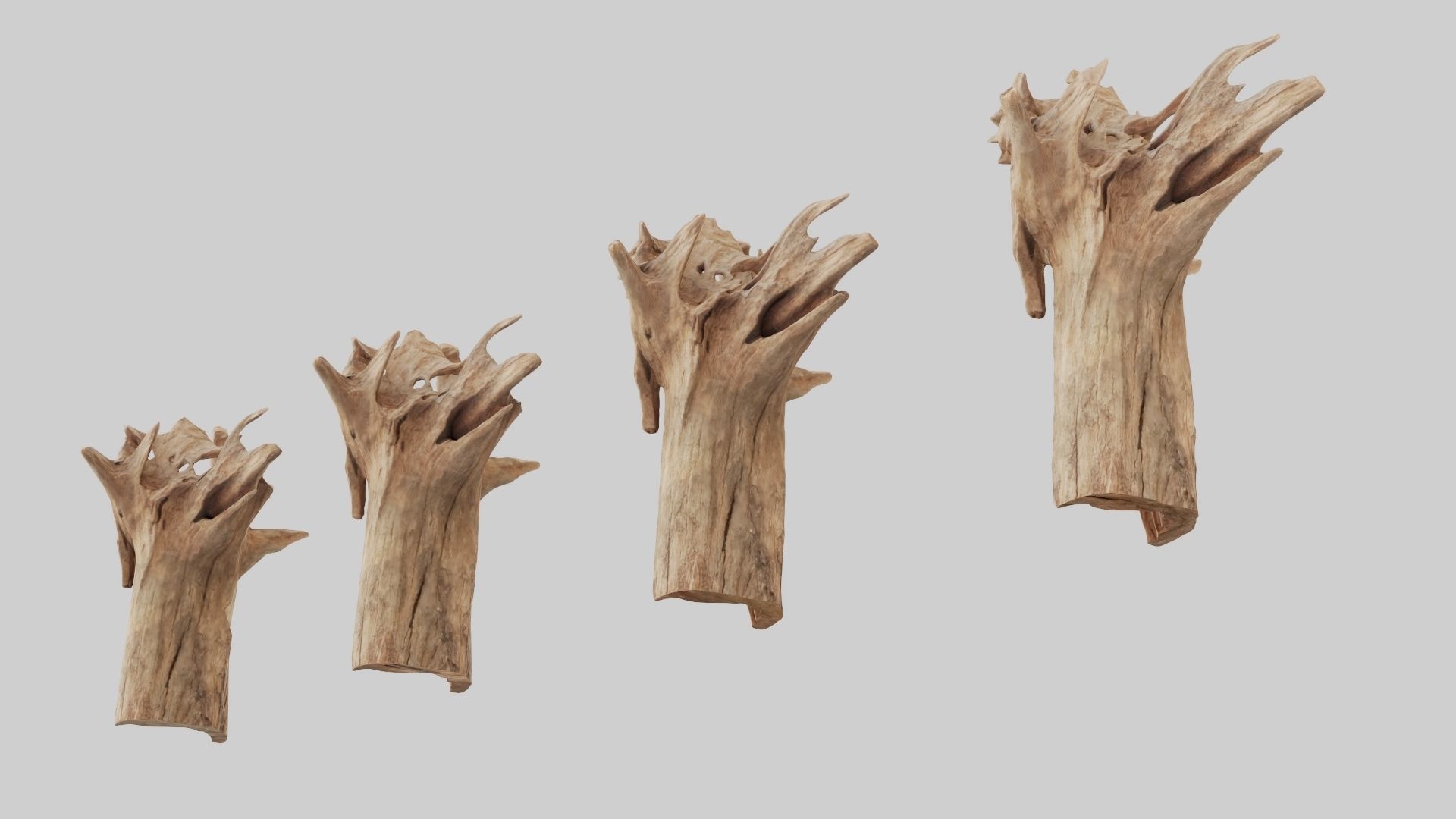 PSWooden001 scanned Wood chip Low-poly 3D model_8