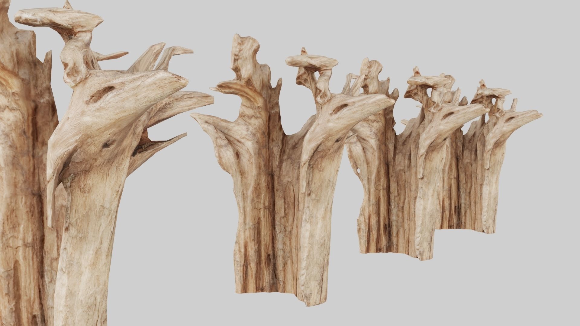 PSWooden001 scanned Wood chip Low-poly 3D model_9