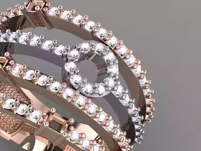 fashion-ring rose gold ring with diamonds