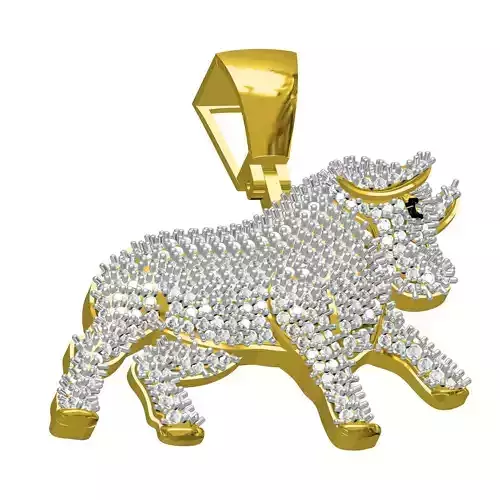 Big Bull Hip Hop Pendant