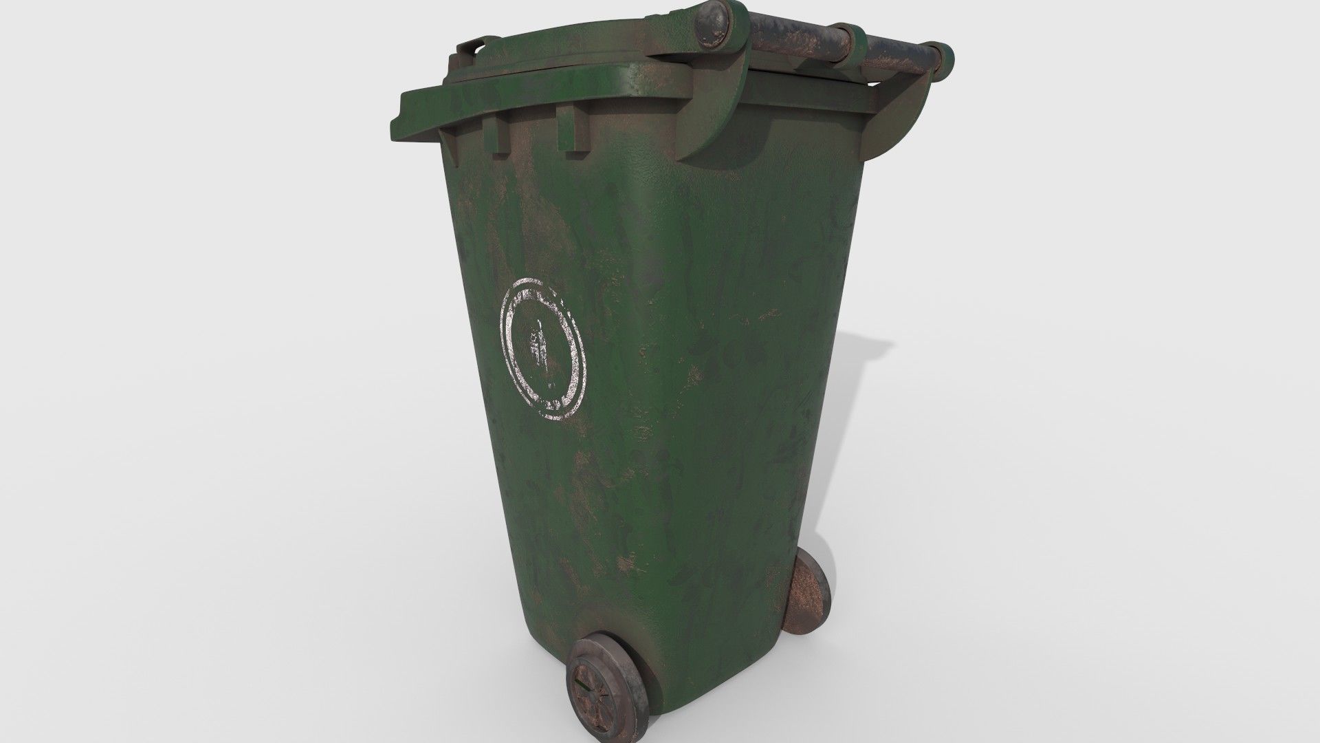3D Dirty Dustbin Low-poly 3D model_5