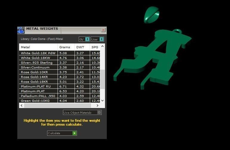 Model 1004 A Russelot Initial Letter Alphabet Pendant 3D print model_11