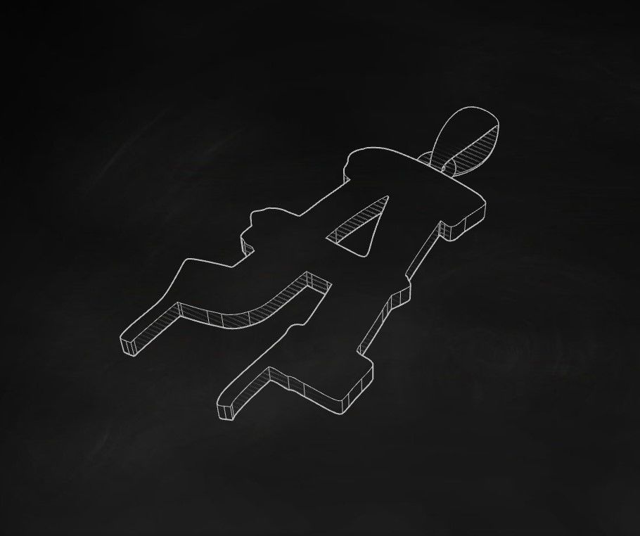 Model 1004 A Russelot Initial Letter Alphabet Pendant 3D print model_9