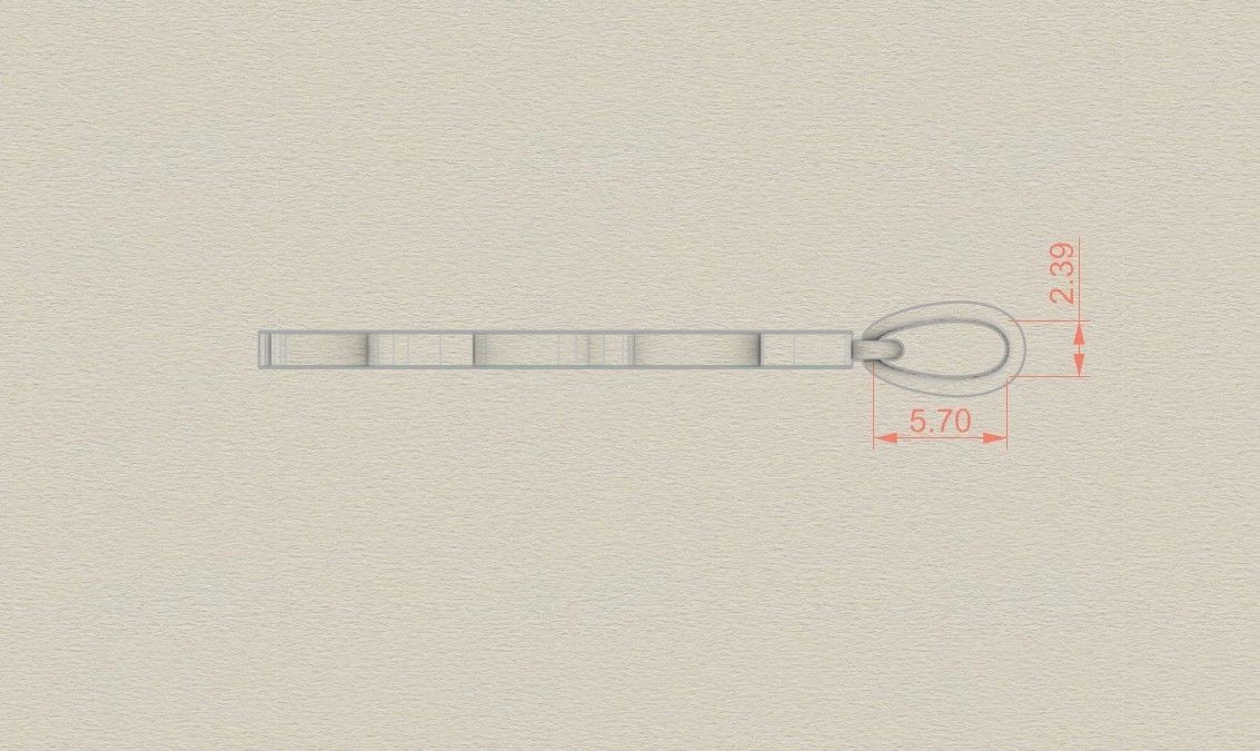 Model 1004 A Russelot Initial Letter Alphabet Pendant 3D print model_7