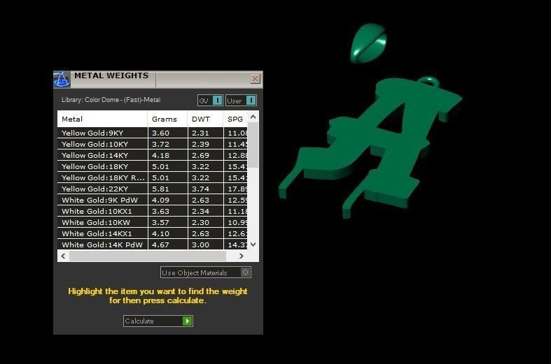 Model 1004 A Russelot Initial Letter Alphabet Pendant 3D print model_10