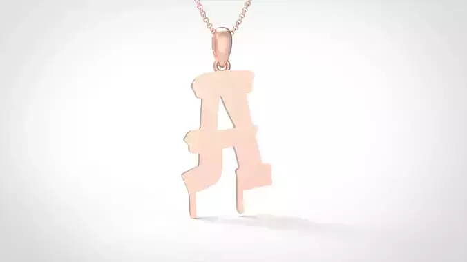 Model 1004 A Russelot Initial Letter Alphabet Pendant 3D print model