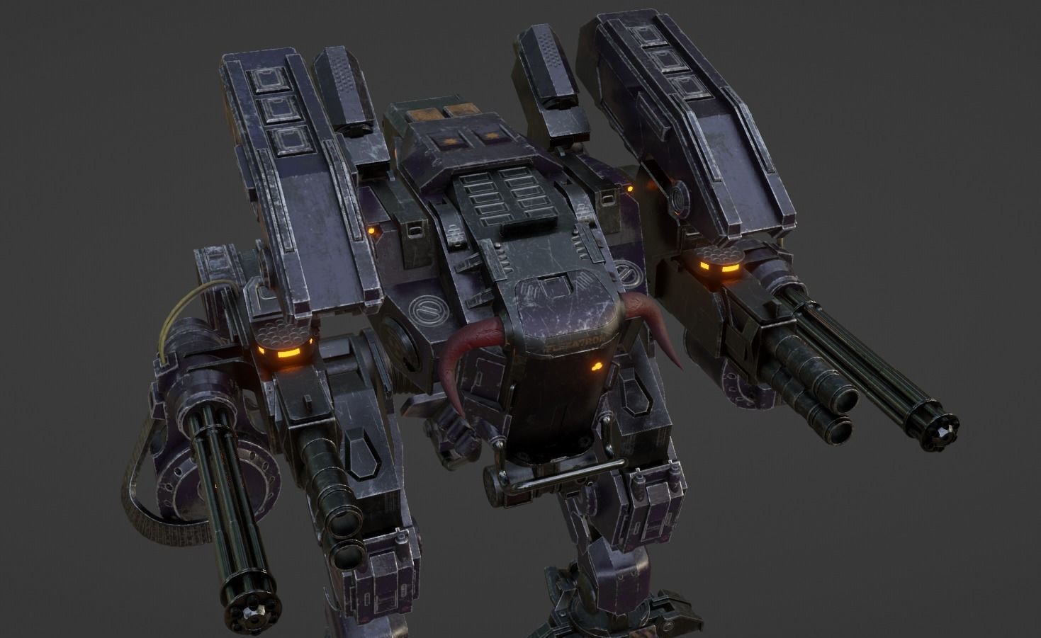 Mech Robot Machine Sci-Fi 3D model Low-poly 3D model_7