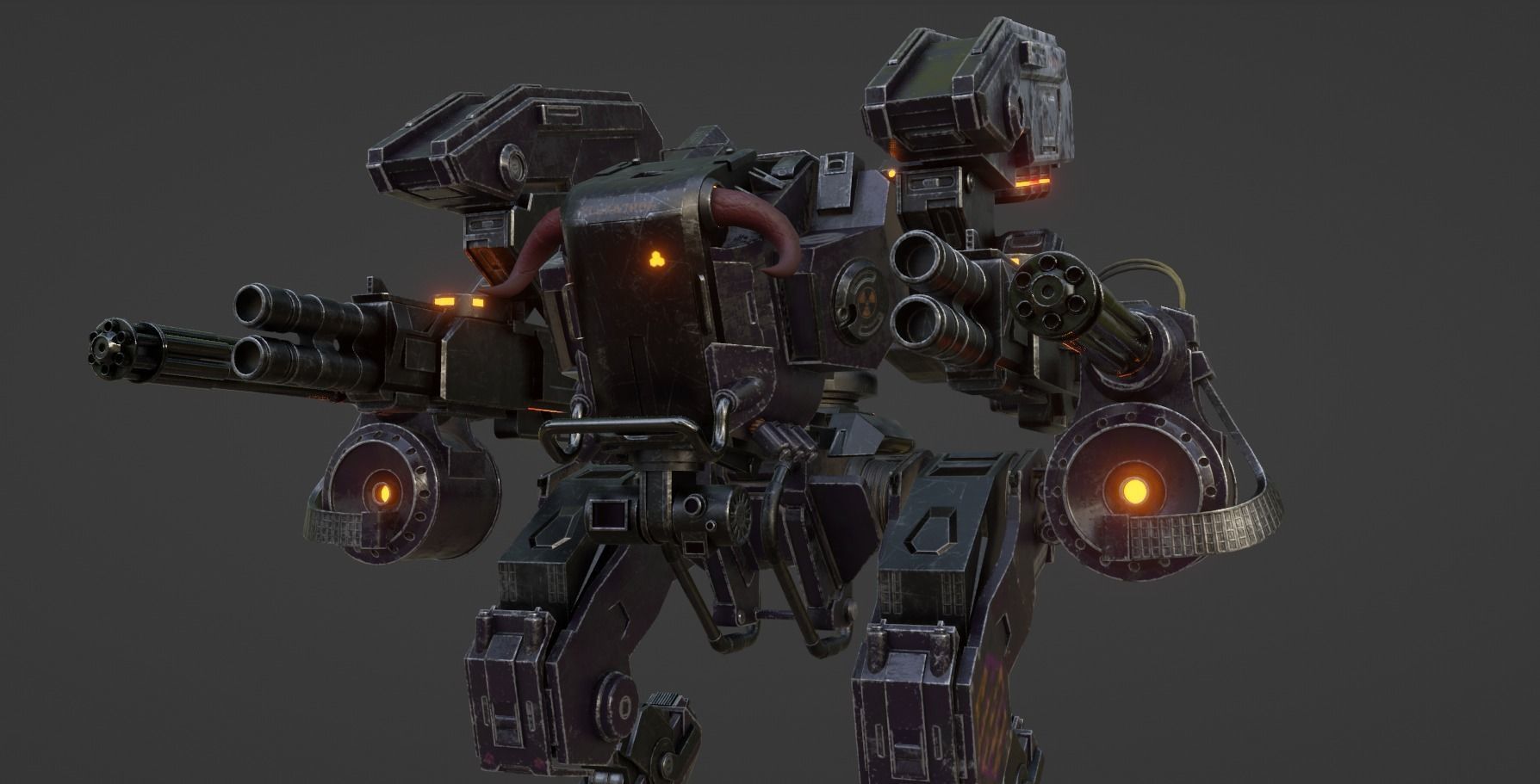 Mech Robot Machine Sci-Fi 3D model Low-poly 3D model_5