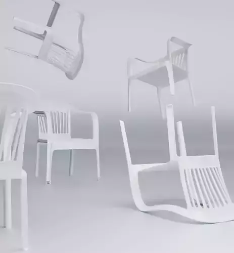 3D Model of a Classic Plastic Chair