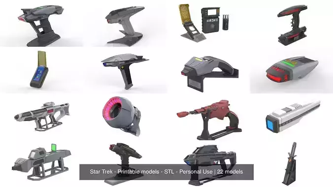 Star Trek - 22 Printable models - STL - Personal Use