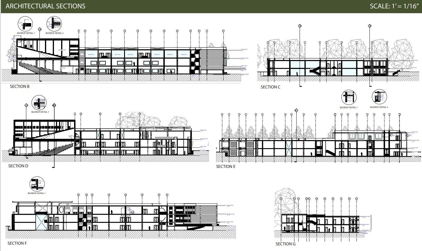 Revit 3d model of a liberal arts university with 2d drawings 3D model_3