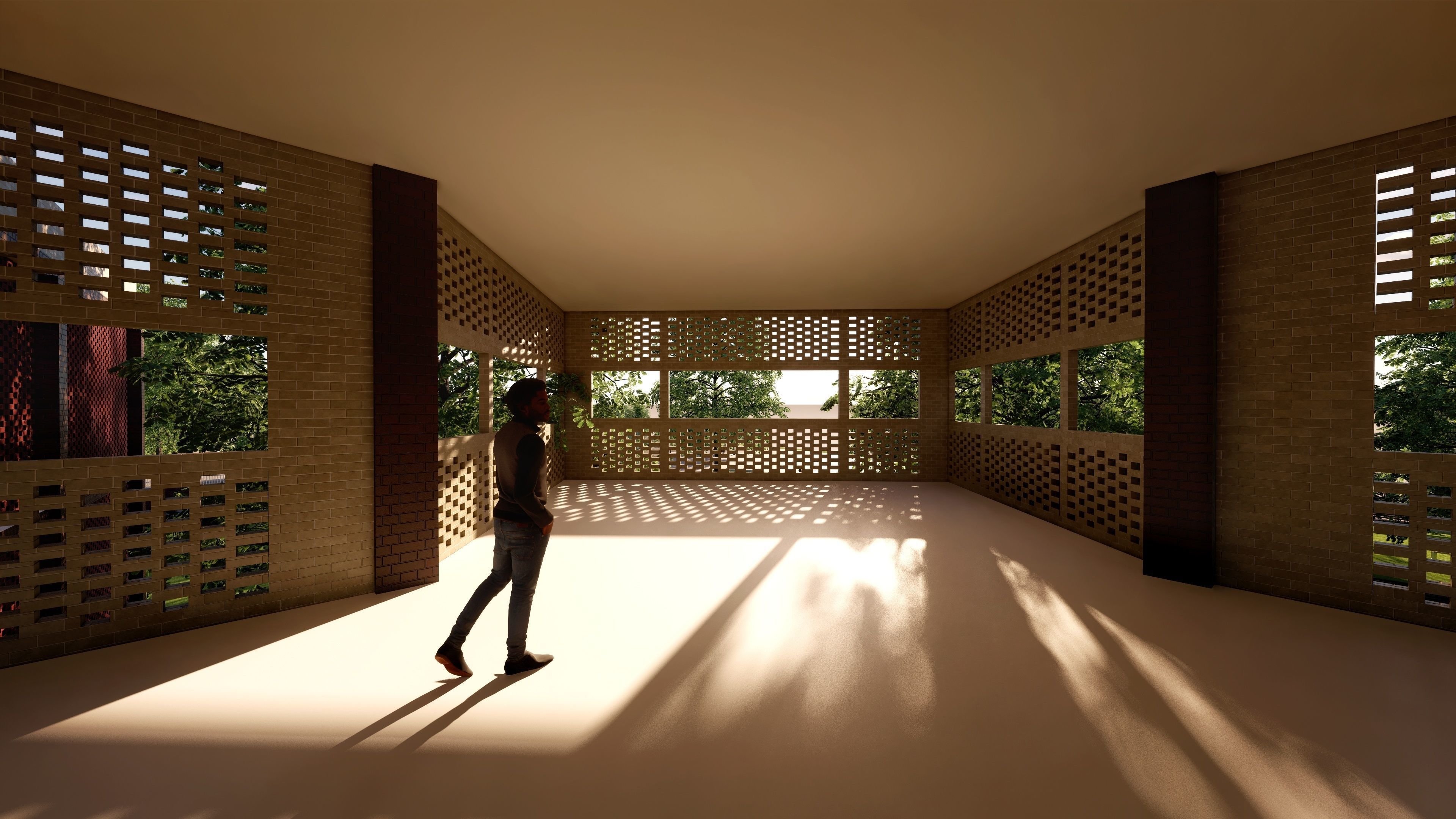 Revit 3d model of a liberal arts university with 2d drawings 3D model_11