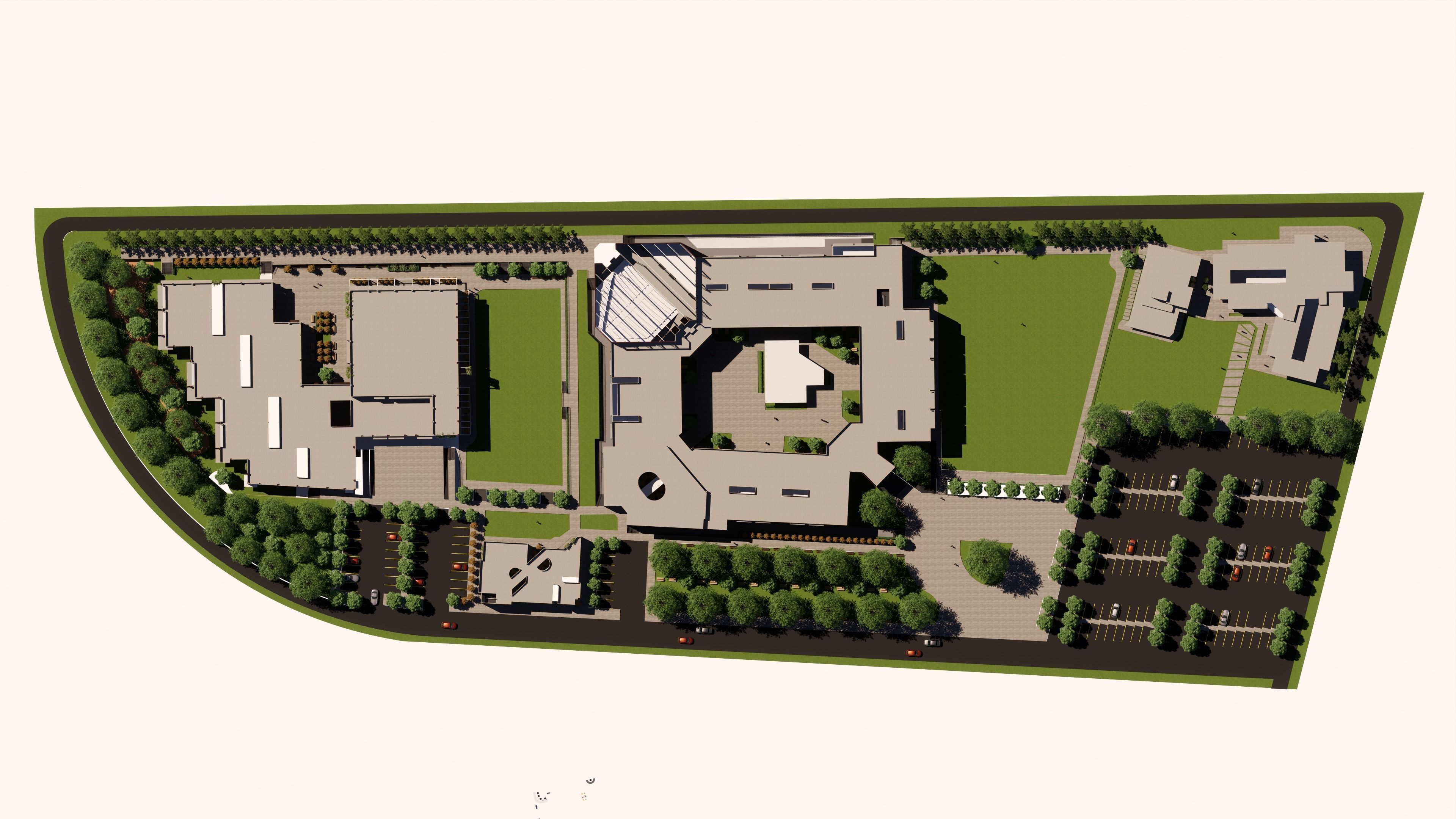 Revit 3d model of a liberal arts university with 2d drawings 3D model_4
