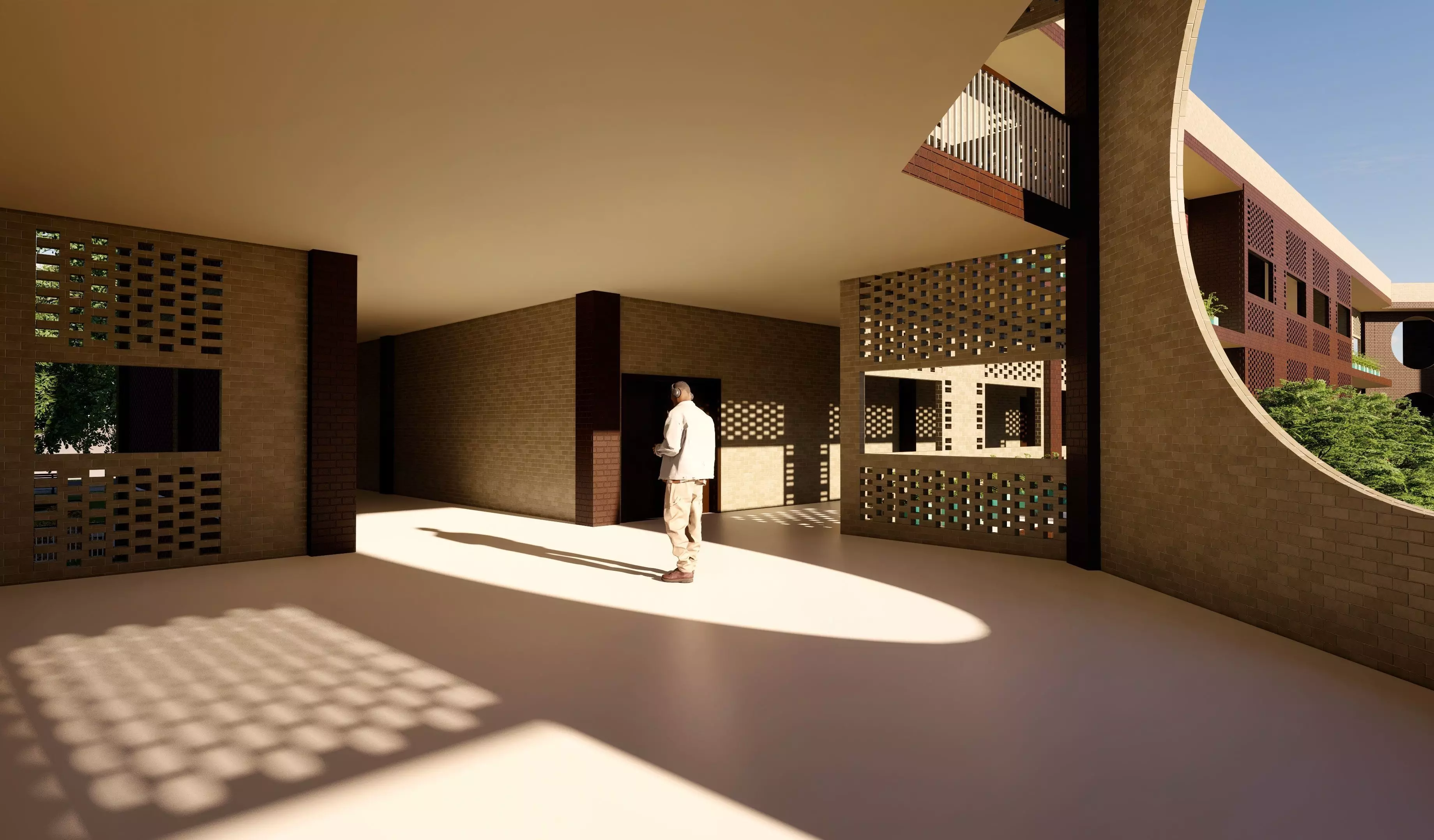 Revit 3d model of a liberal arts university with 2d drawings 3D model_0