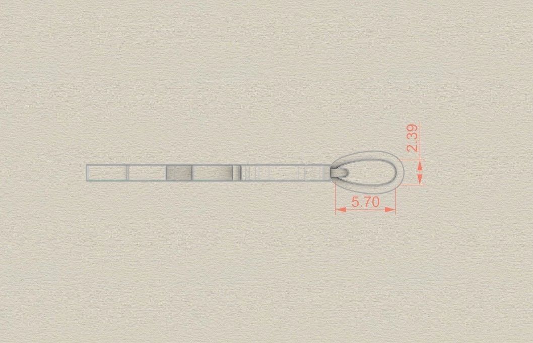 Model 1006 C Russelot Initial Letter Alphabet Pendant 3D print model_7