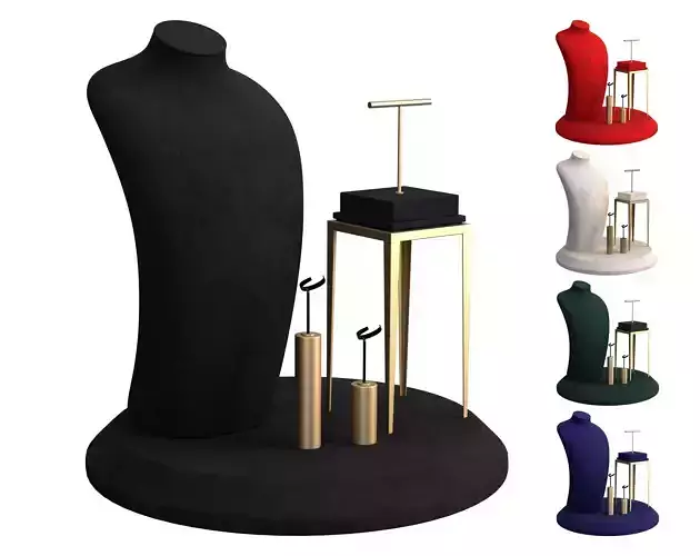 Monicadisplaystudio Jewelry Stand Vol 05 with 5 color 3D model