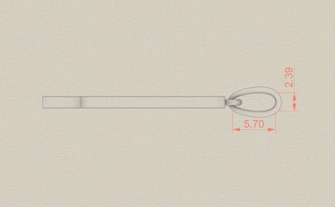 Model 1007 D Russelot Initial Letter Alphabet Pendant 3D print model_8