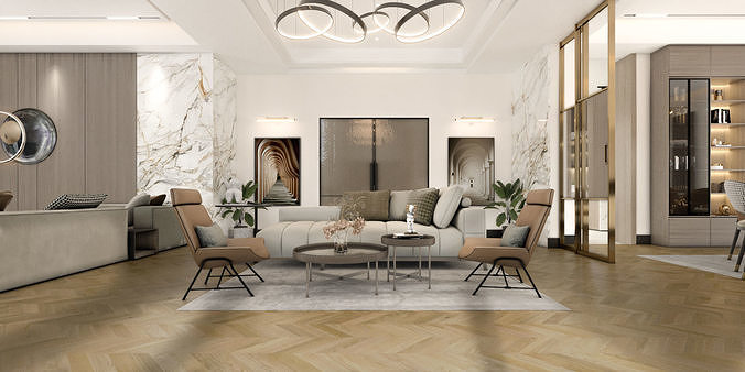 interior design 3D model 3