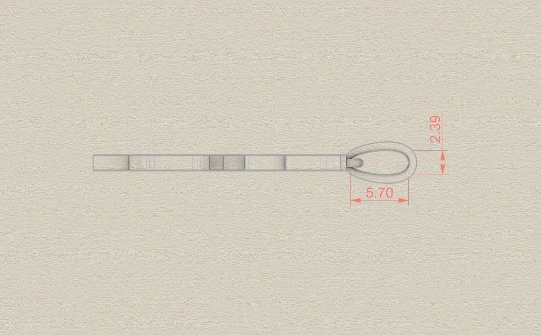 Model 1008 E Russelot Initial Letter Alphabet Pendant 3D print model_7