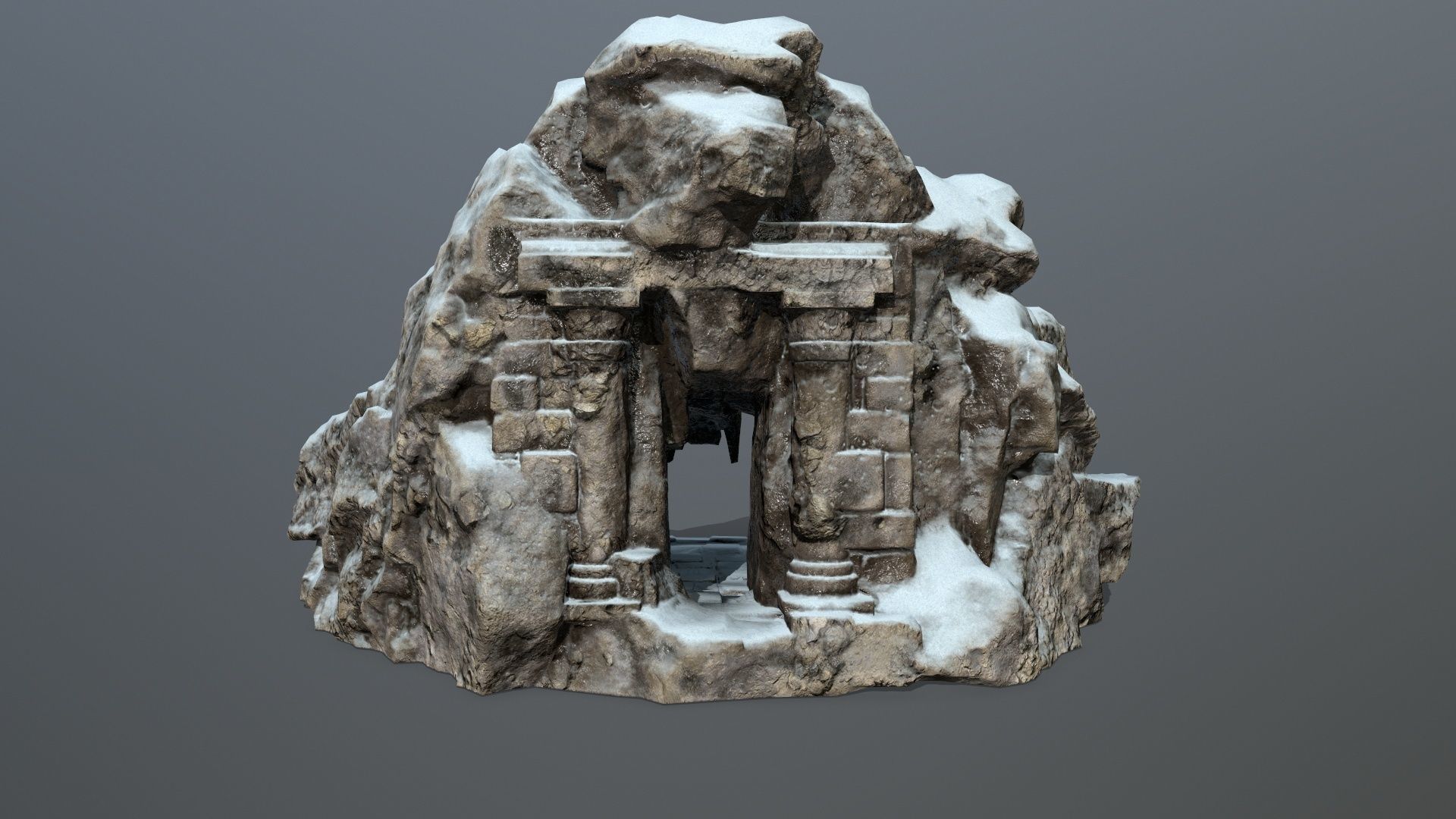 Skull Gate 16 Low-poly 3D model_6