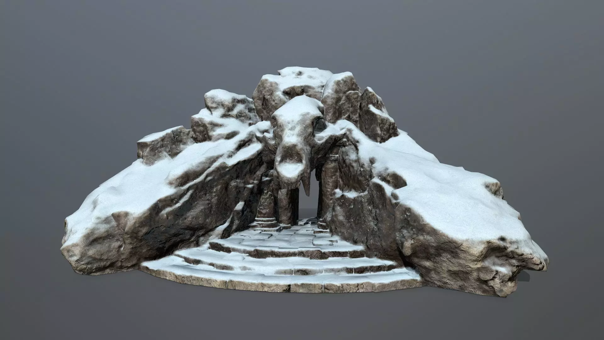 Skull Gate 16 Low-poly 3D model_0