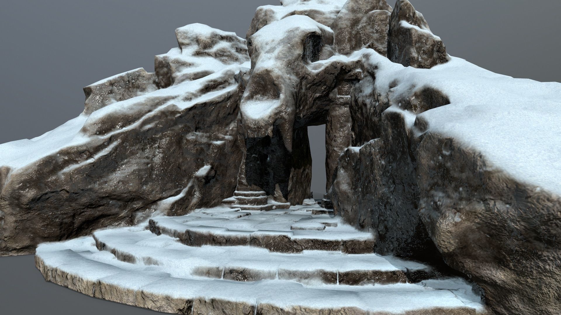 Skull Gate 16 Low-poly 3D model_13