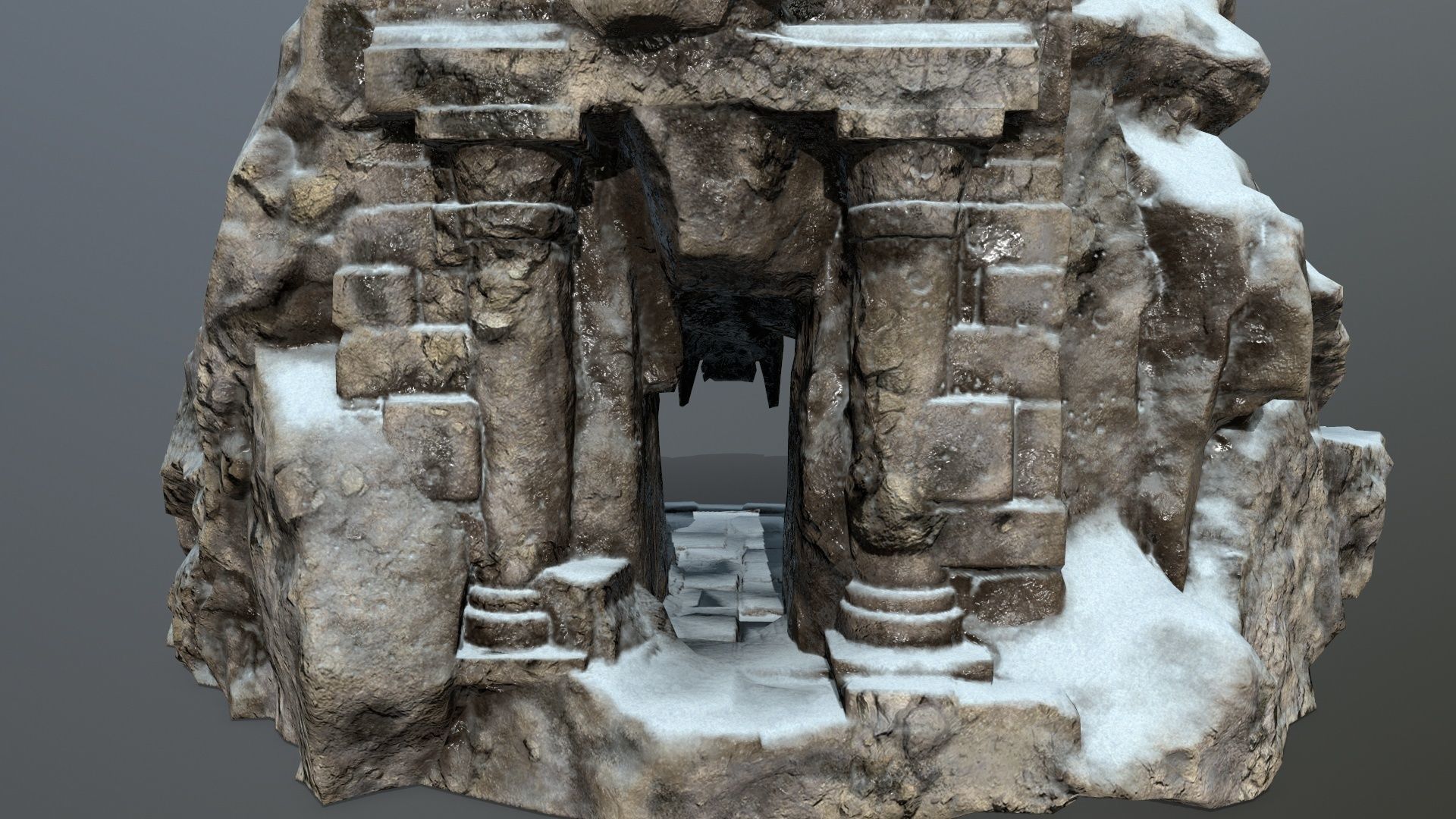 Skull Gate 16 Low-poly 3D model_14