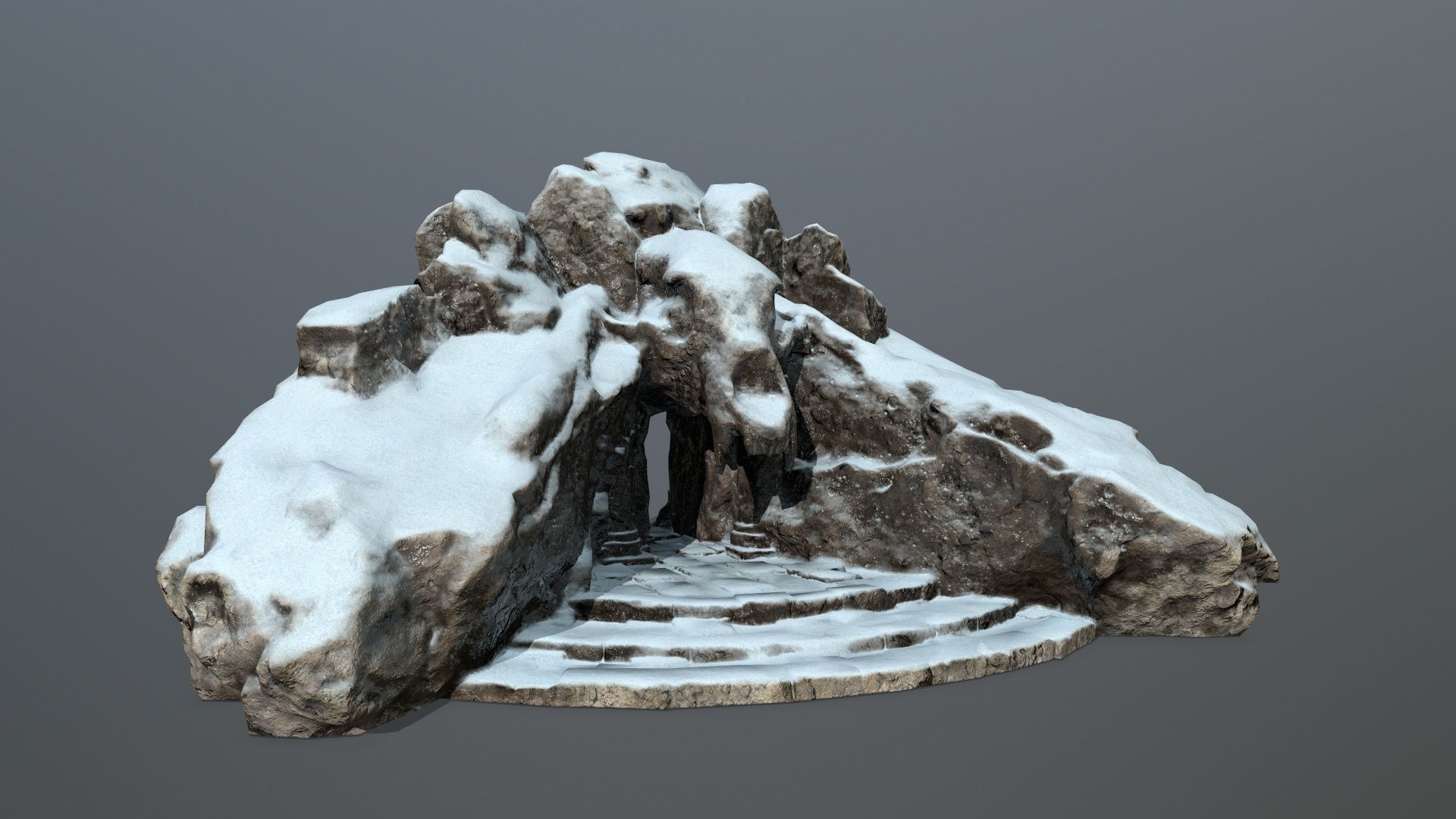 Skull Gate 16 Low-poly 3D model_2