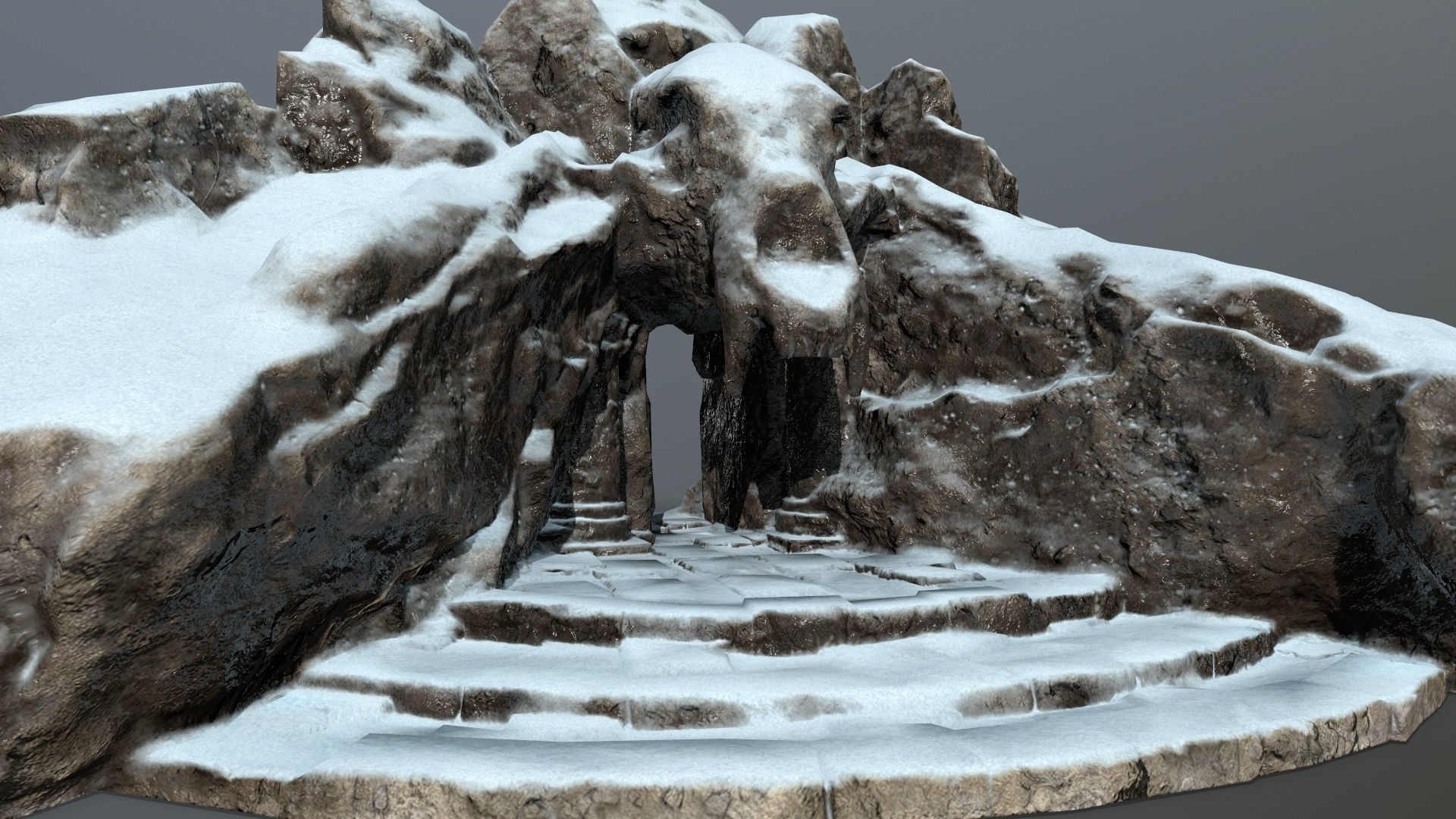 Skull Gate 16 Low-poly 3D model_12