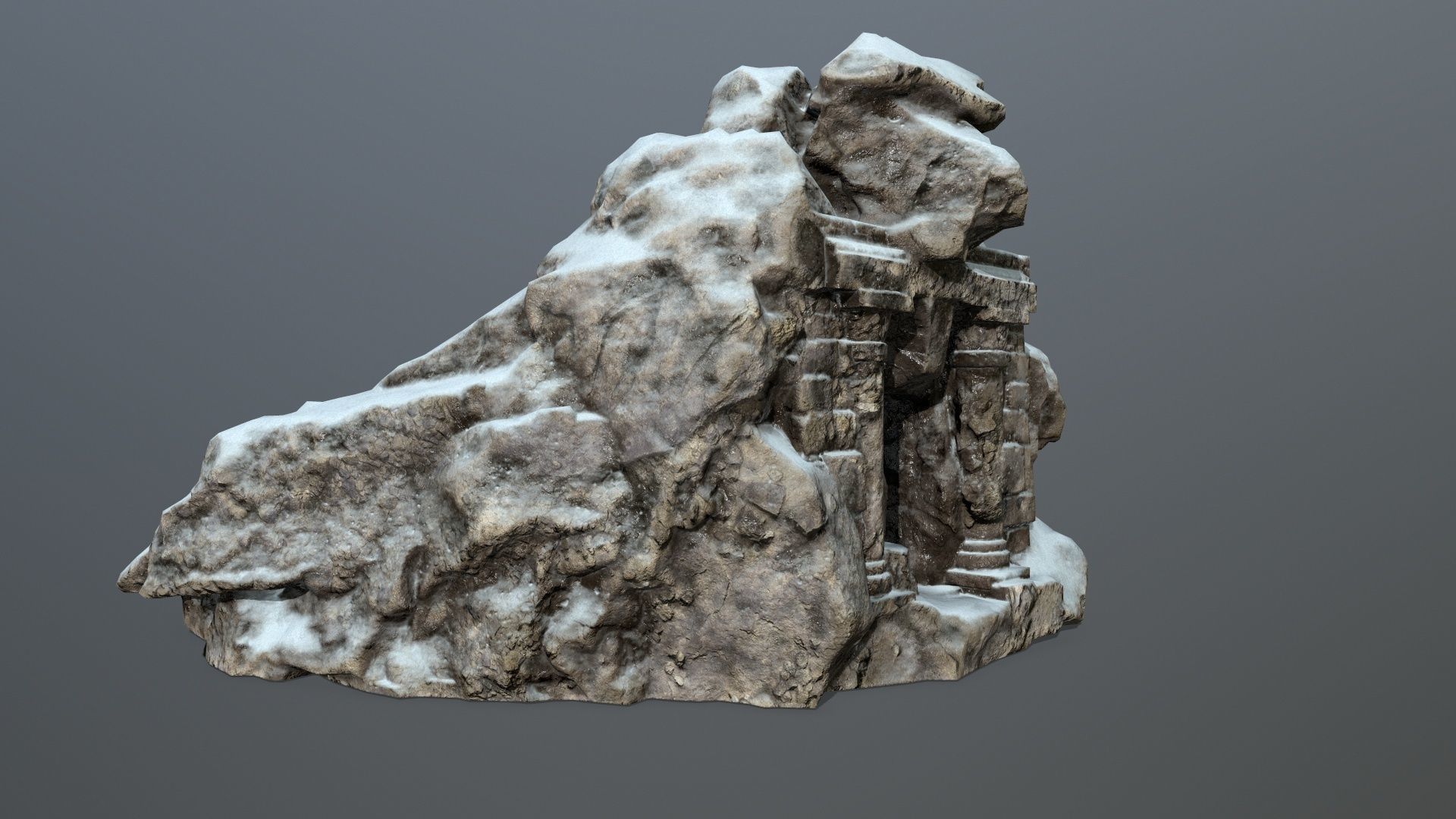 Skull Gate 16 Low-poly 3D model_7