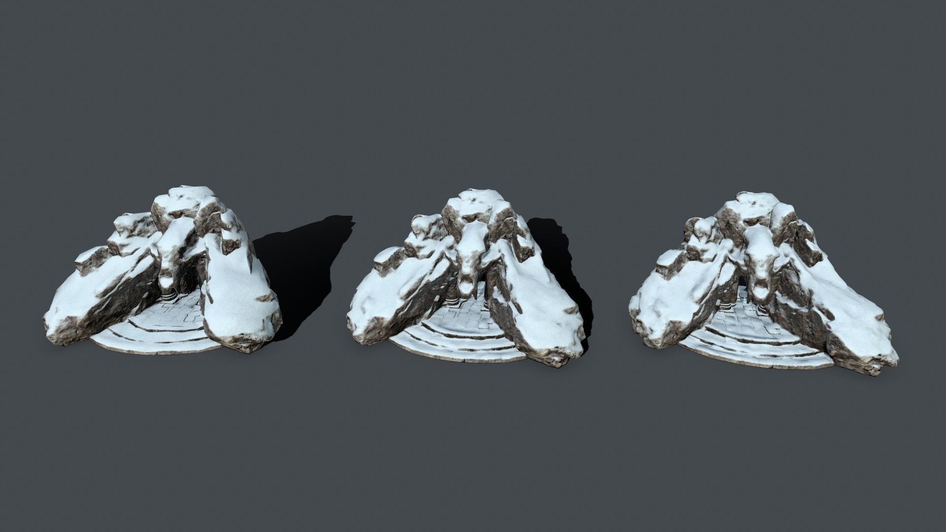 Skull Gate 16 Low-poly 3D model_15