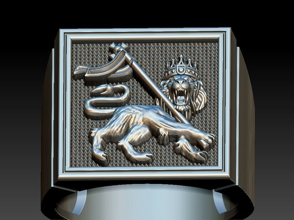 Lion Of Judah Ring - Leao de Judah 3D print model_12