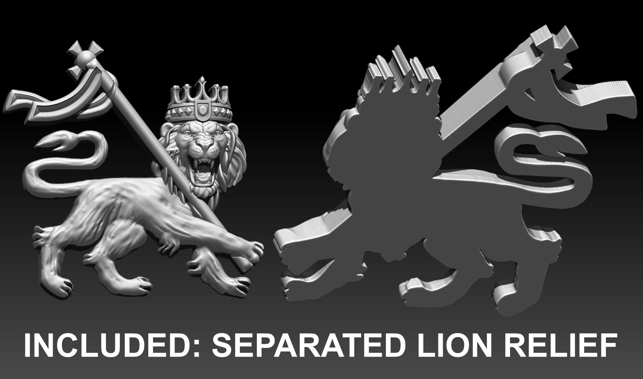 Lion Of Judah Ring - Leao de Judah 3D print model_5