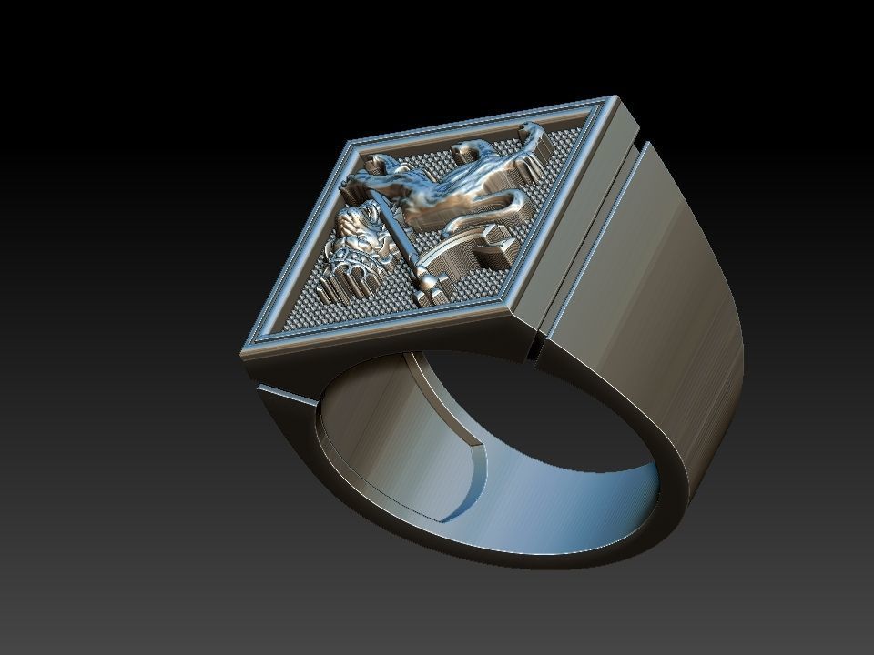 Lion Of Judah Ring - Leao de Judah 3D print model_21