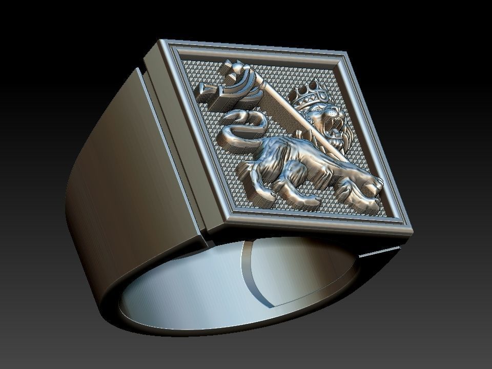 Lion Of Judah Ring - Leao de Judah 3D print model_1