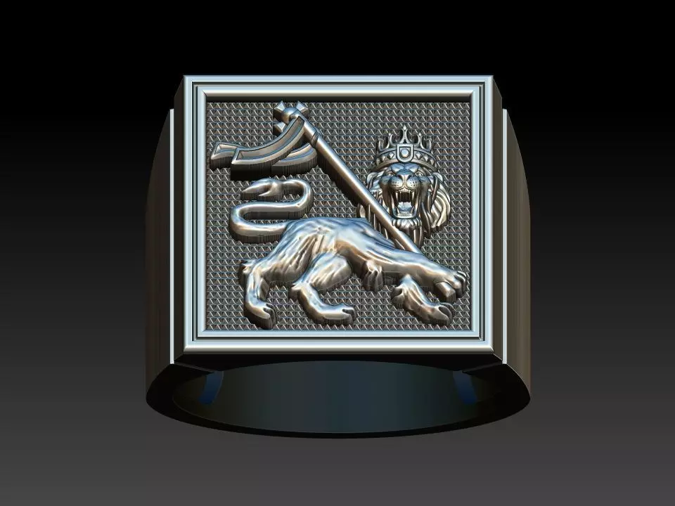Lion Of Judah Ring - Leao de Judah 3D print model_0