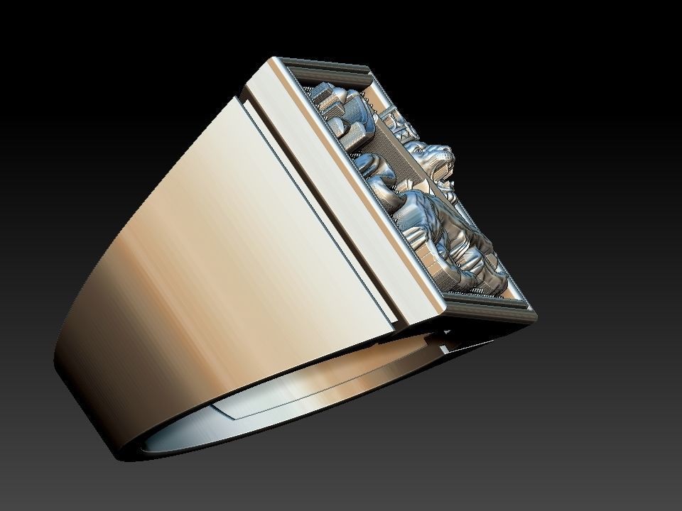 Lion Of Judah Ring - Leao de Judah 3D print model_8