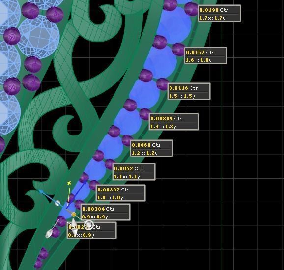 3D necklace pendant with diamonds Free 3D print model_2