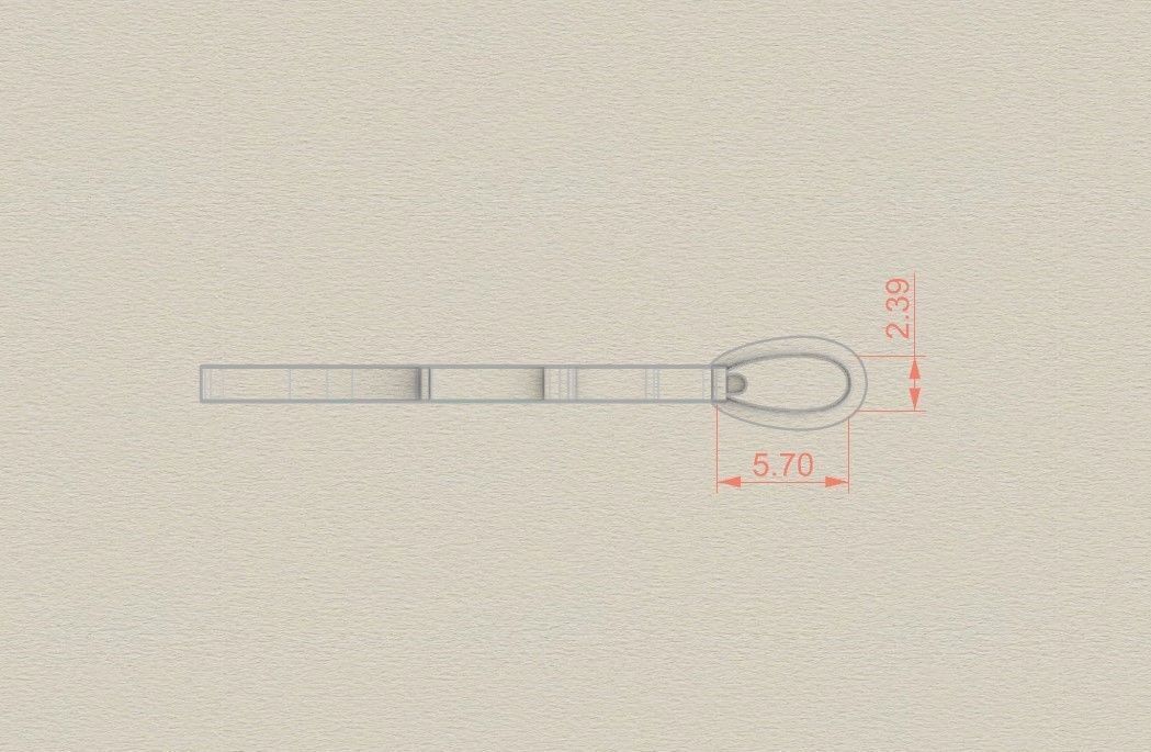 Model 1009 F Russelot Initial Letter Alphabet Pendant 3D print model_7