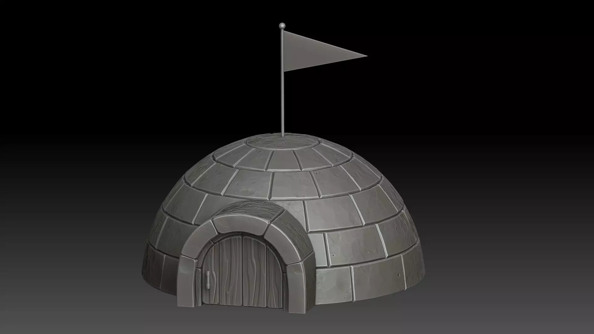 stylized igloo 3D model