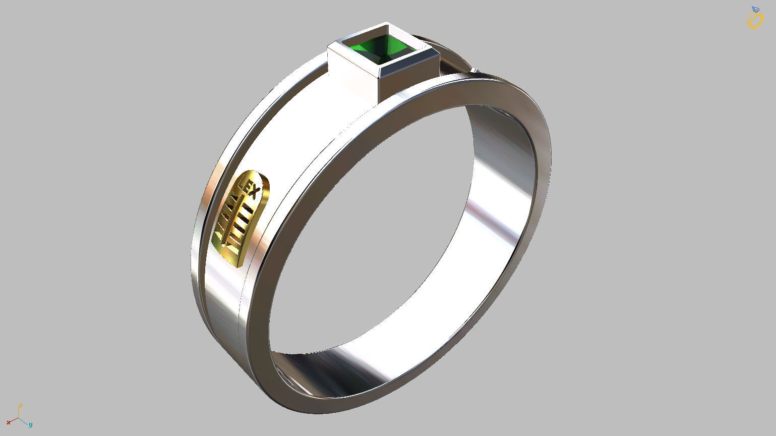 Graduation Ring 3D print model_7