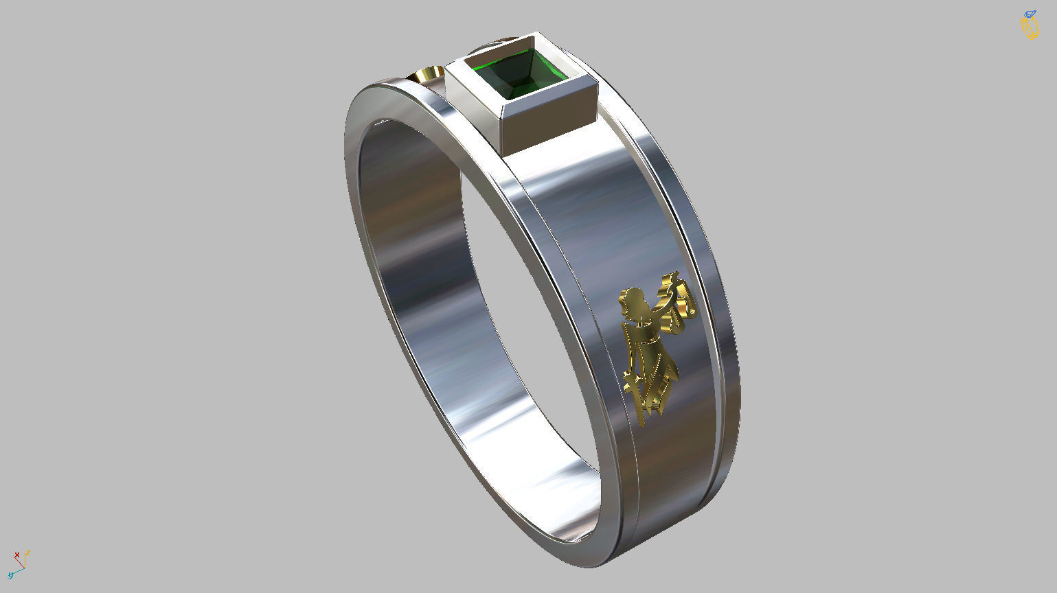 Graduation Ring 3D print model_8