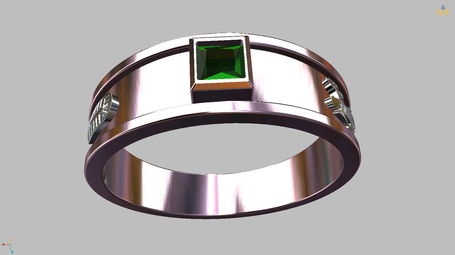 Graduation Ring 3D print model_10