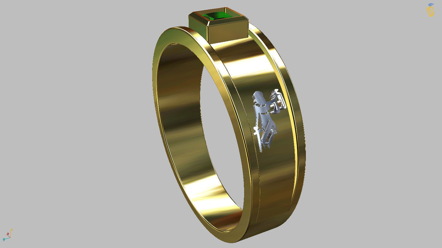 Graduation Ring 3D print model_5