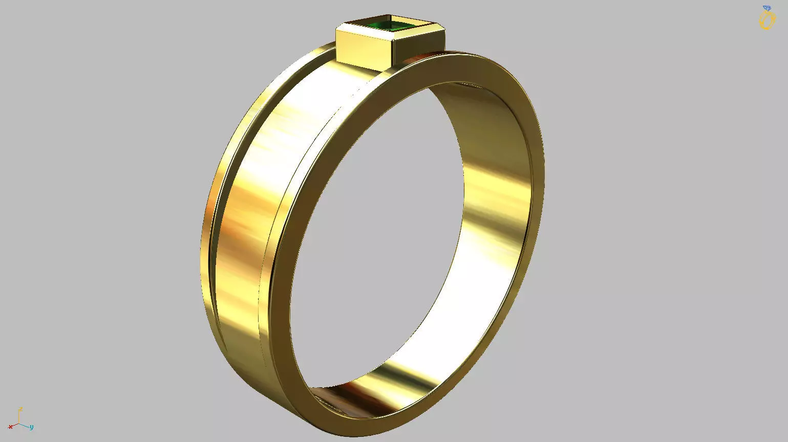 Graduation Ring 3D print model_0